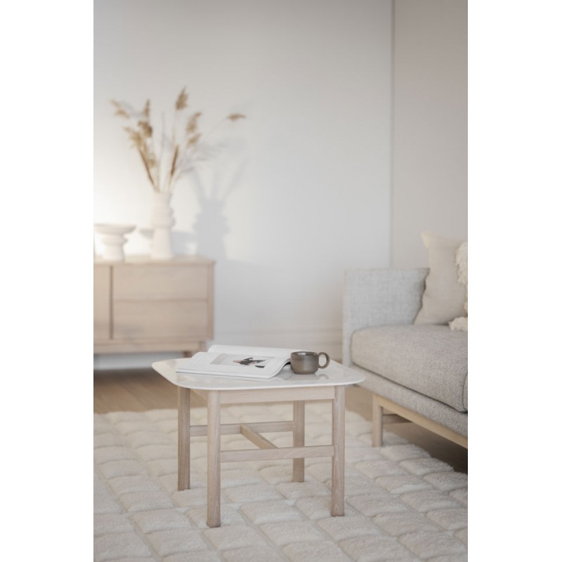 RO Hammond Coffee Table 62x62 Marble White/Whitewash